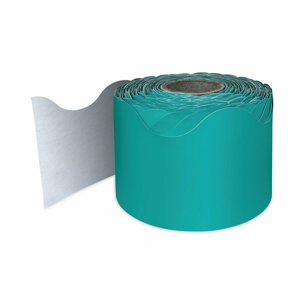 Carson Dellosa Rolled Scalloped Borders, 2.25" x 65 ft, Teal 108471